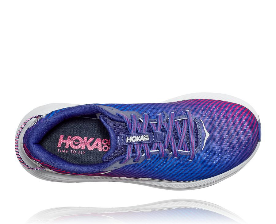 Running Shoes Womens - Hoka One One Rincon 2 - Blue/White - TISLXCP-70